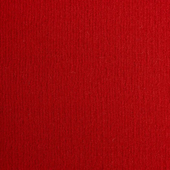 Bricoflor Teppichboden Meterware 6,5x4m, Velours uni, rot - Velours, 100 % Polyamid (PA), rot - Lebendiger roter Strukturstoff mit weichem, dichtem Gewebe.