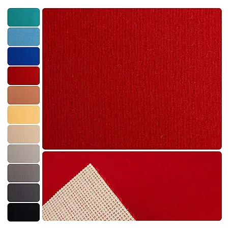 Bricoflor  Teppichboden Meterware Velours uni, rot, 200 x 400 cm