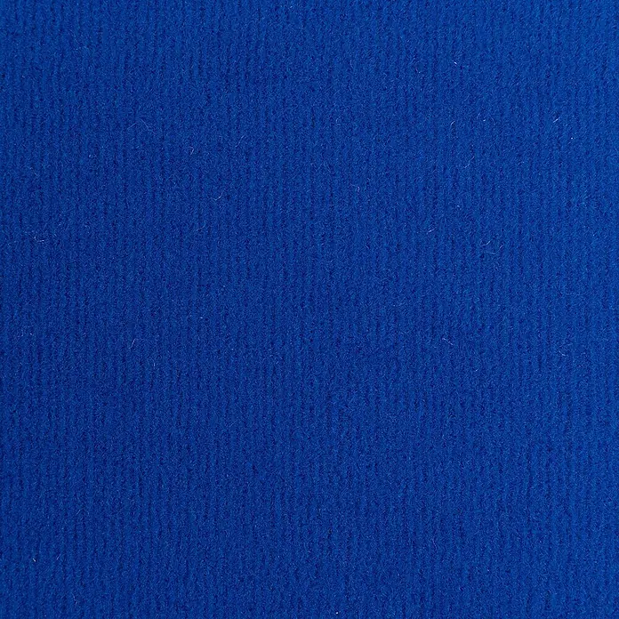 Bricoflor Teppichboden Meterware 5x4m, Velours uni, blau - Velours, 100 % Polyamid (PA), blau - Strukturierter, königsblauer Stoff mit weicher, gerippter Oberfläche.