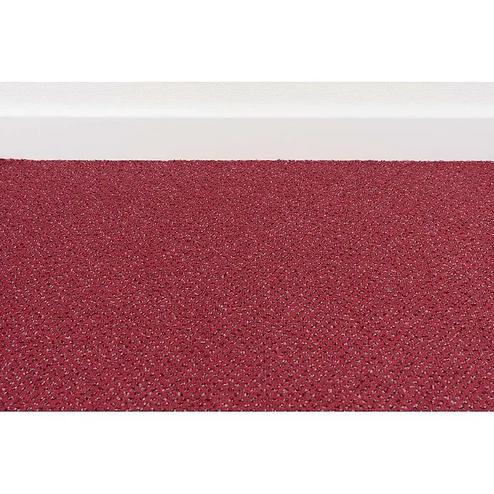 Bricoflor Teppichboden Meterware Velours gemustert, dunkel-rot, 250 x 400 cm - Breite: 400 cm, Velours, 100 % Polyamid (PA), dunkel-rot - Roter strukturierter Teppich mit gesprenkeltem Muster.