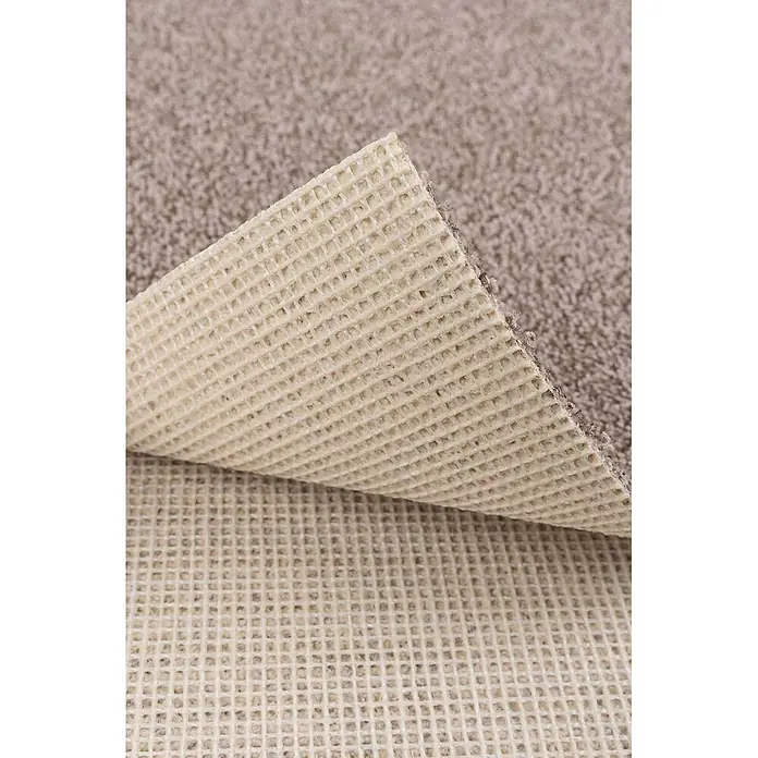 Bricoflor Teppichboden Meterware Schlinge meliert, hell-braun, 250 x 400 cm - Breite: 400 cm, Schlinge, 100 % Polyamid (PA), hell-braun - Taupe Teppich mit sichtbarer beiger, waffelstrukturierter Antirutsch-Unterseite.