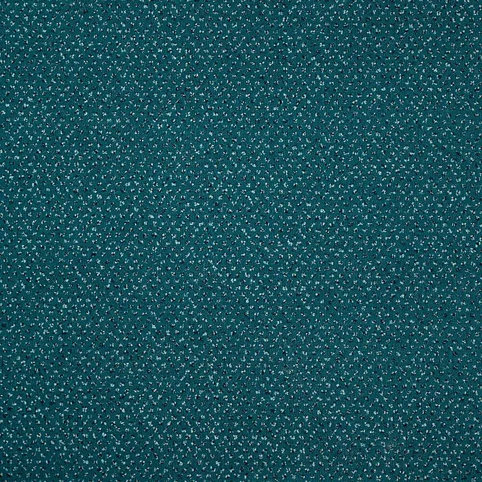 Bricoflor Teppichboden Meterware 8x4m, Velours gemustert, türkis grün - Velours, 100 % Polyamid (PA), türkis grün - Türkisfarbener gemusterter Stoff mit weißen und schwarzen Sprenkeln.