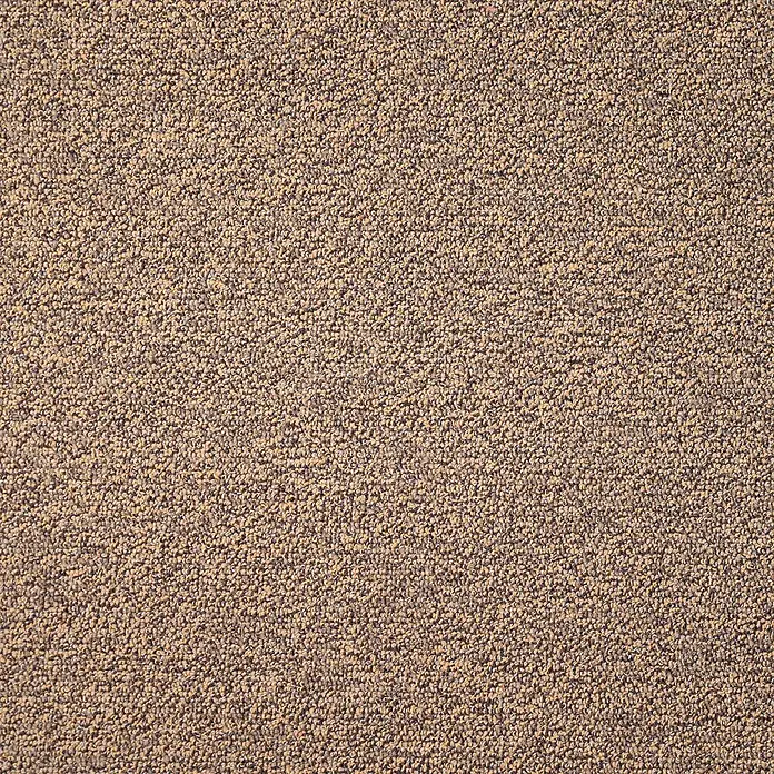 Bricoflor Teppichboden Meterware 3x5m, Schlinge meliert, braun gelb - Schlinge, 100 % Polyamid (PA), braun gelb - Gefleckter braun-beiger Teppich mit dichter Schlingenflor-Textur.