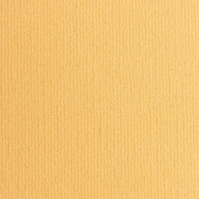 Bricoflor Teppichboden Meterware 3,5x4m, Velours uni, gelb - Velours, 100 % Polyamid (PA), gelb - Gelbe gerippte Stofftextur.