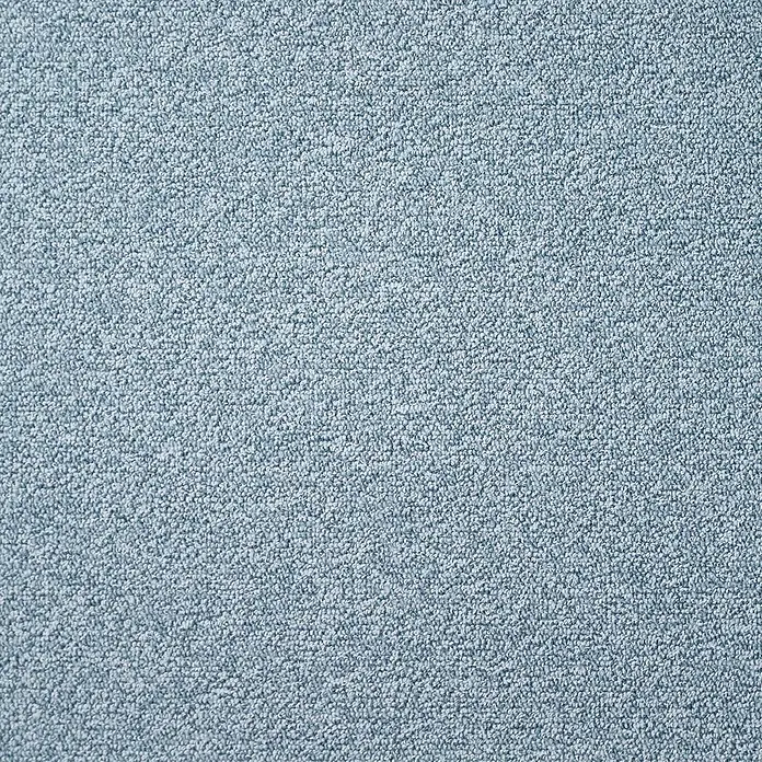 Bricoflor Teppichboden Meterware 4x4m, Schlinge meliert, hell-blau - Schlinge, 100 % Polyamid (PA), hell-blau - Nahaufnahme eines hellblauen, fein texturierten Schlingenflorgewebes.
