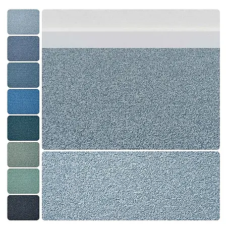 Bricoflor  Teppichboden Meterware Schlinge meliert, hell-blau, 200 x 400 cm