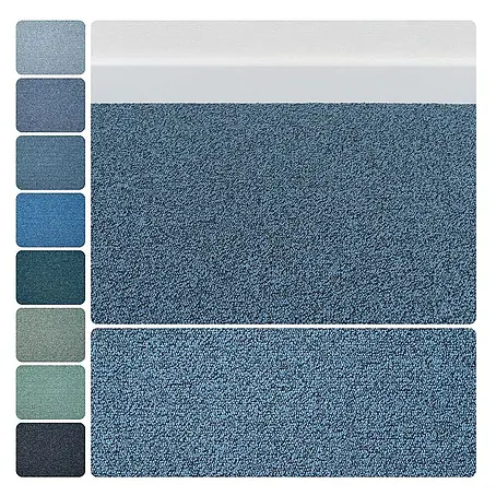 Bricoflor  Teppichboden Meterware Schlinge meliert, blau grau, 250 x 400 cm
