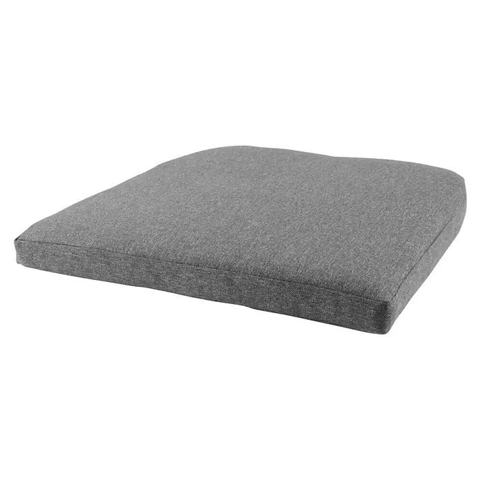 Ebuy24 Sitzauflage Aviol - 1 Stk., L x B x H: 48 x 5 x 48 cm, Polyester, Grau - Graues texturiertes Stoff-Sitzkissen.