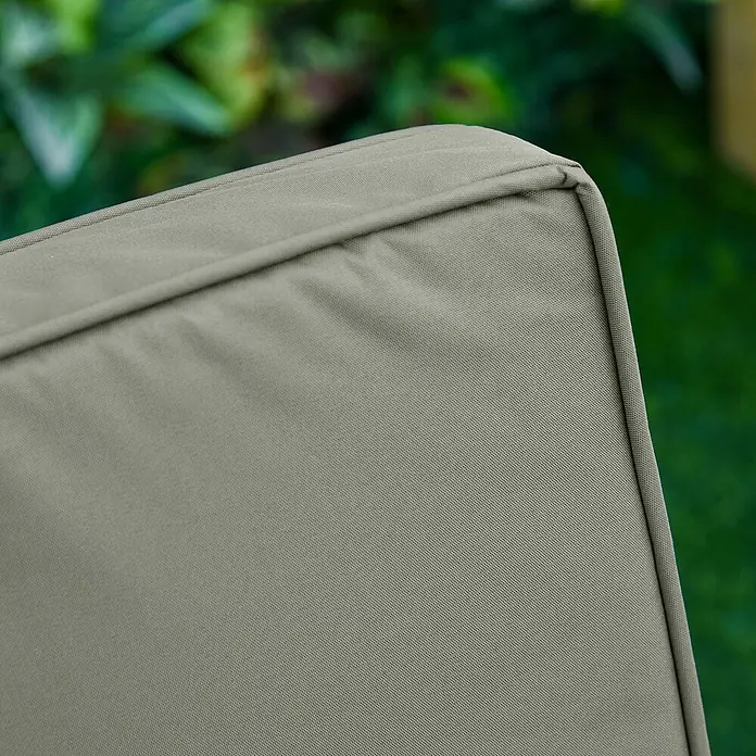 Outsunny Sitzauflage - Niederlehner, 1 Stk., 100% Polyester, Dunkelgrau - Hellgraues, strukturiertes Outdoor-Kissen mit Paspelierung.