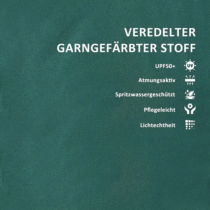 Outsunny Sitzauflage - Hochlehner, 1 Stk., L x B x H: 120 x 47 x 9,5 cm, 100% Polyester, Grün - Veredelter, garngefärbter Stoff mit UPF50+, atmungsaktiv, spritzwassergeschützt, pflegeleicht und lichtecht.
