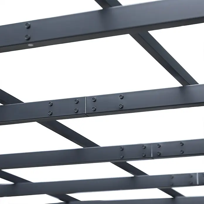 Outsunny Pavillon-Gestell - B x T: 295 x 295 cm, Farbe Gestell: Schwarz, Metall - Dunkelgraues Metallgestell mit Schraubverbindungen.