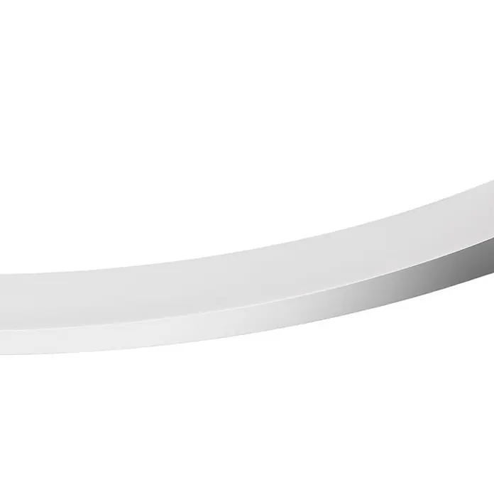 Lucande Deckenleuchte Maire - chrom / silber, chrom / silber - Glattes, breites, weißes gebogenes Profil.