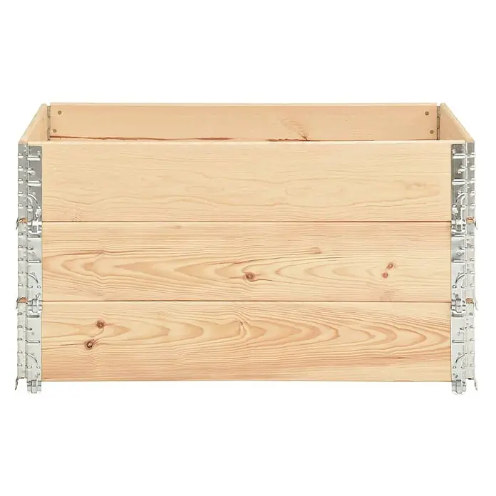 Furnicato Hochbeet Massives Kiefernholz - 100 x 50 x 19 cm, Holz, Braun - Helles Kiefernholz-Hochbeet mit Metalleckscharnieren.