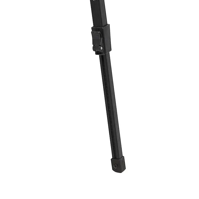 SVITA Campingtisch - L x B x H: 90 x 51,5 x 68 cm, Schwarz - Schwarzes verstellbares Bein mit gezackter Schiene und Hebel-Verriegelungsmechanismus zur Höhenverstellung.