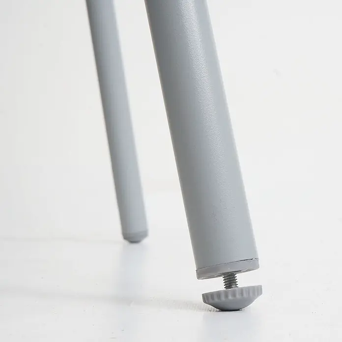 Proregal Gartenstuhl-Set - 2 Stk., Aluminium, Grau - Graues Metallmöbelbein mit verstellbarem nivellierendem Kunststofffuß.