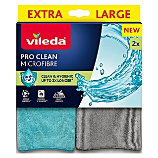 Vileda Pro Clean Krpa od mikrovlakana (Š x D: 18 x 21,5 mm, Materijal: prirodni materijali, 2 Kom.)