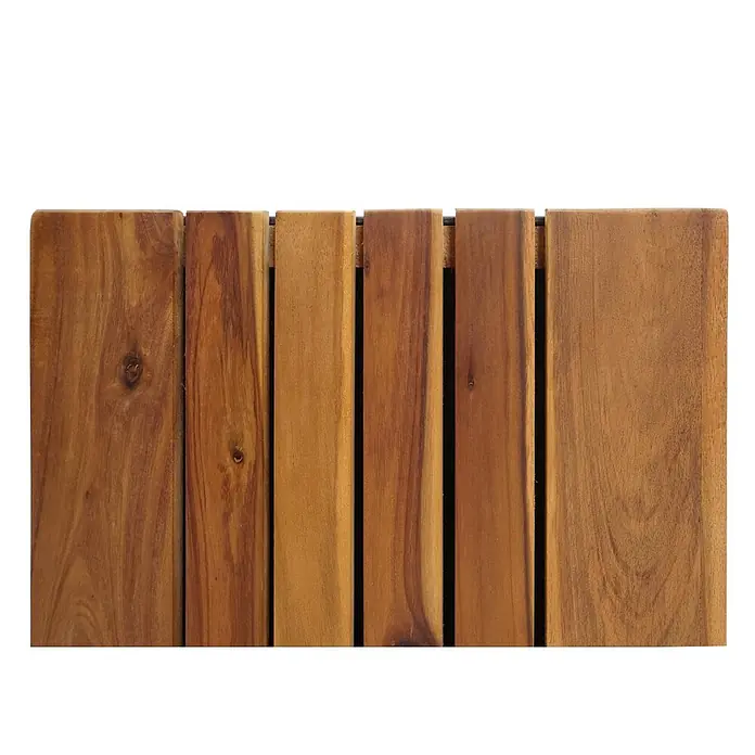 Proregal Pflanzkasten Eckig - 1 Stk., Holz, Braun - Vertikale Holzlamellen in Dunkelbraun mit sichtbarer Maserung und Ästen, mit kleinen Zwischenräumen.