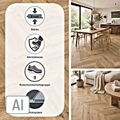 Egger Laminat NatureSense (Rillington Eiche dunkel, Fischgrät, 1 292 x 327 x 8 mm) | BAUHAUS