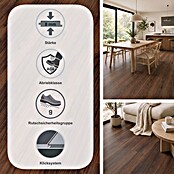 Egger Laminat NatureSense (Warmia Nussbaum braun, Landhausdiele, 1 292 x 193 x 8 mm) | BAUHAUS