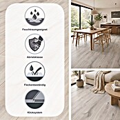 LOGOCLIC Aquaprotect Laminat Beach Oak (Beach Oak, Landhausdiele, 1 288 x 195 x 8 mm) | BAUHAUS