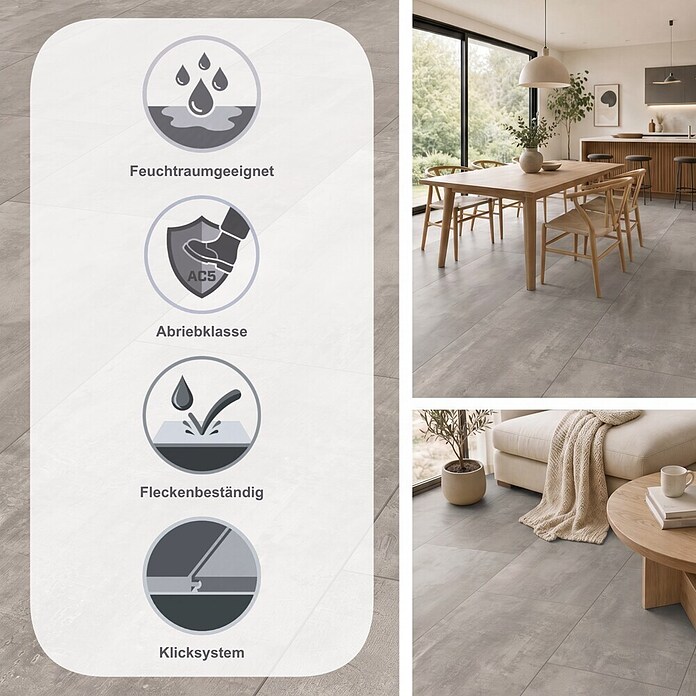 LOGOCLIC Aquaprotect Laminat Grace (Grace, 638 x 330 x 8 mm) | BAUHAUS