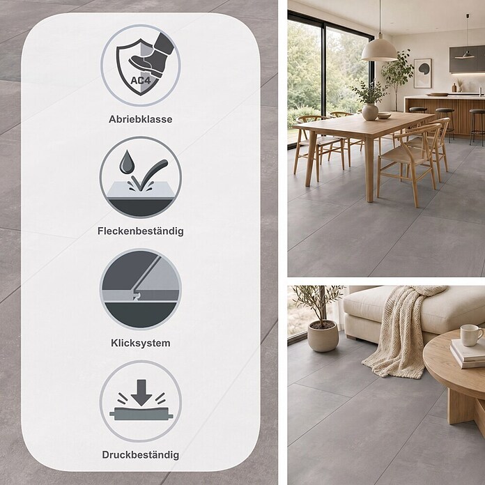 Laminat Oxyd (Oxyd, 1 288 x 330 x 8 mm) | BAUHAUS