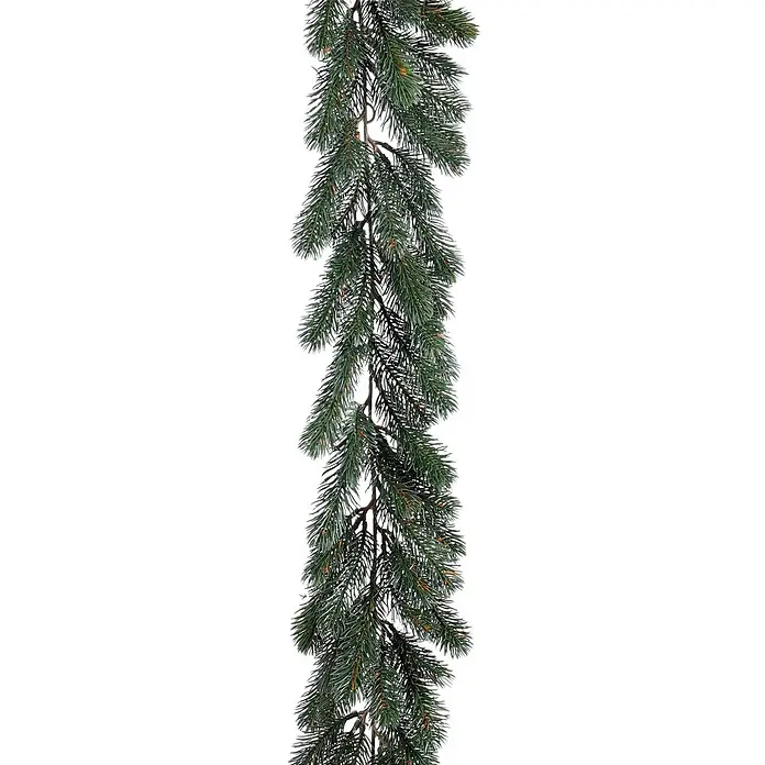 LED-Weihnachtsbaum - Außen, 750 Stk., Lichtfarbe: Warmweiß, Netzbetrieben - Lange, dunkelgrüne künstliche Fichtengirlande, perfekt für festliche Dekoration.