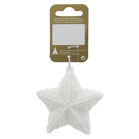 Christbaumschmuck Stern beflockt