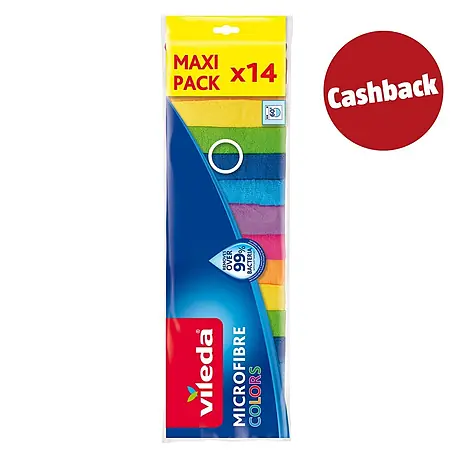 Vileda Microfibre Mikrofasertücher Colors Maxi Pack