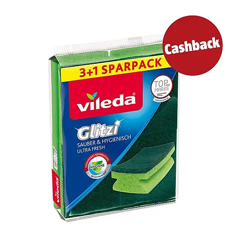 Vileda Glitzi Topfreiniger Sauber & Hygienisch Ultra Fresh 3+1