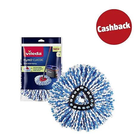 Vileda  Wischmop-Ersatzkopf H2PRO Classic Spin Mop Refill