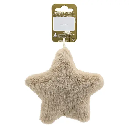 Christbaumschmuck Stern aus Plüsch