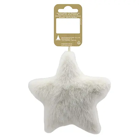 Christbaumschmuck Stern aus Plüsch