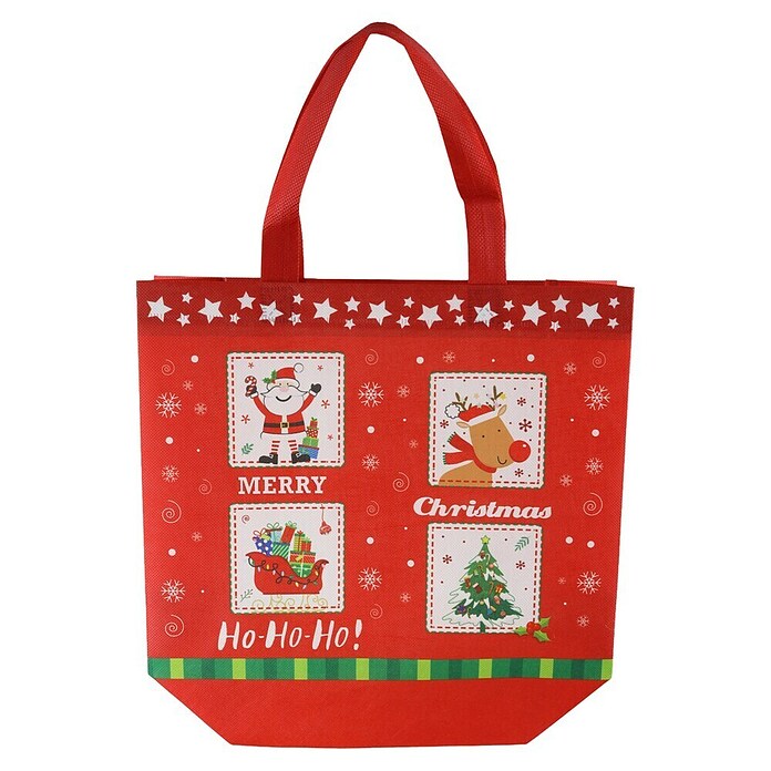 Tragetasche Merry Christmas (Rot, Polyester) | BAUHAUS