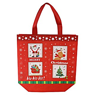 Tragetasche Merry Christmas (Rot, Polyester)