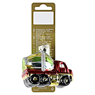 Christbaumschmuck Betonmischer (L x B x H: 8,5 x 4,5 x 8 cm, Kunststoff, 1 Stk., Bunt)
