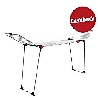 Vileda Flügel-Wäscheständer Infinity Flex (Länge Wäscheleine: 30 m, L x B x H: 304 x 56 x 128 cm, Weiß)