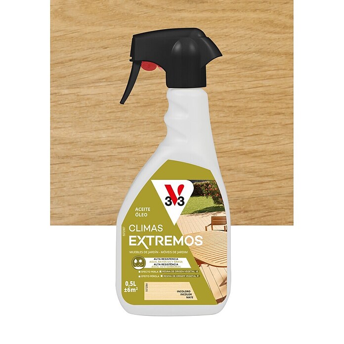 V33 Aceite para teca Mobiliario Jardín (Incoloro, 500 ml) | BAUHAUS
