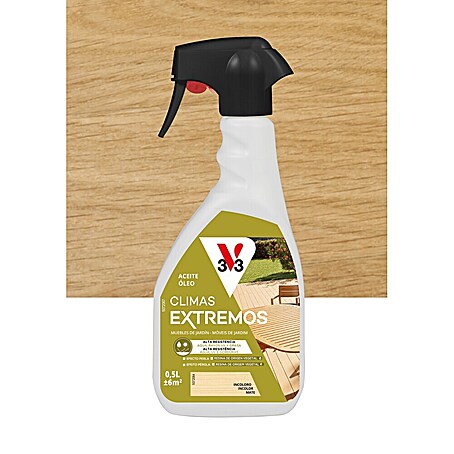 V33 Aceite para teca Mobiliario Jardín (Incoloro, 500 ml)
