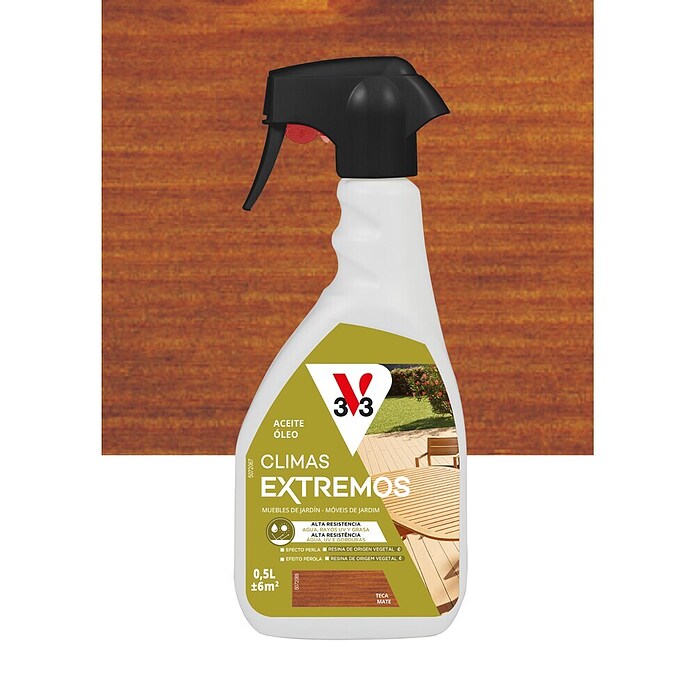 V33 Aceite para teca Mobiliario Jardín (500 ml, Teca) | BAUHAUS