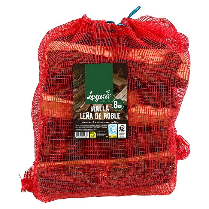 Legua Leña para encender  Roble (Roble en malla, 8 kg, 1 ud.) | BAUHAUS