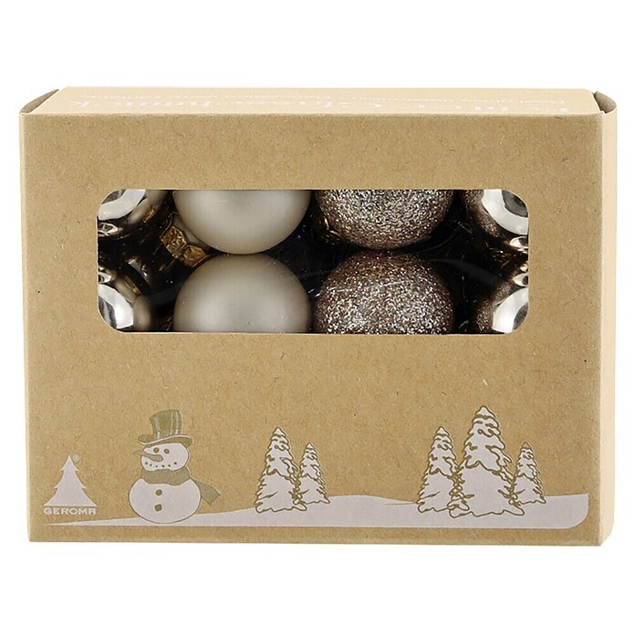 Geroma Christbaumkugel-Set (Durchmesser: 2,5 cm, Glas, Champagner, 24 Stk.) | BAUHAUS