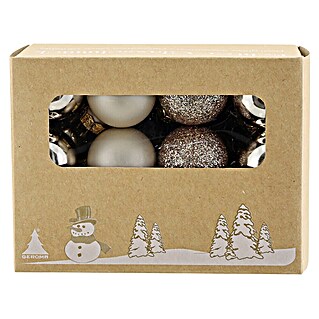 Geroma Christbaumkugel-Set (Durchmesser: 2,5 cm, Glas, Champagner, 24 Stk.)