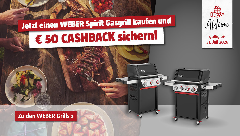 Sommeraktion Weber - Cashback beim Kauf ausgewählter Grills