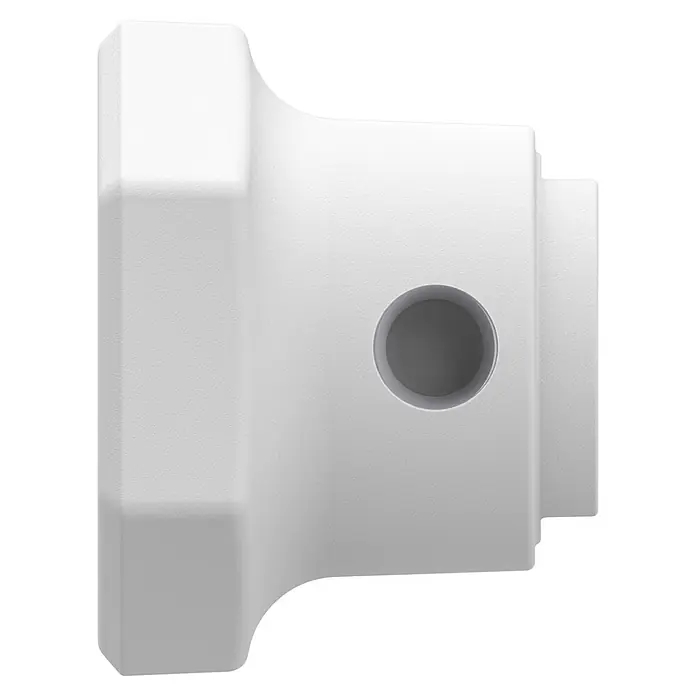 Homematic IP Adapter Knaufzylinder Türschlossantrieb BKS - Passend für: Knaufzylinder des Herstellers BKS - Weißes Kunststoffteil mit kreisförmiger Öffnung.