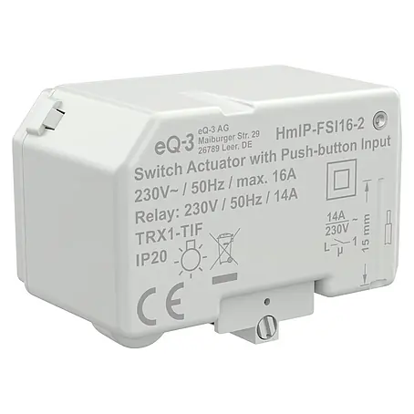 Homematic IP  Aktor mit Tastereingang Unterputz HmIP-FSI16-2