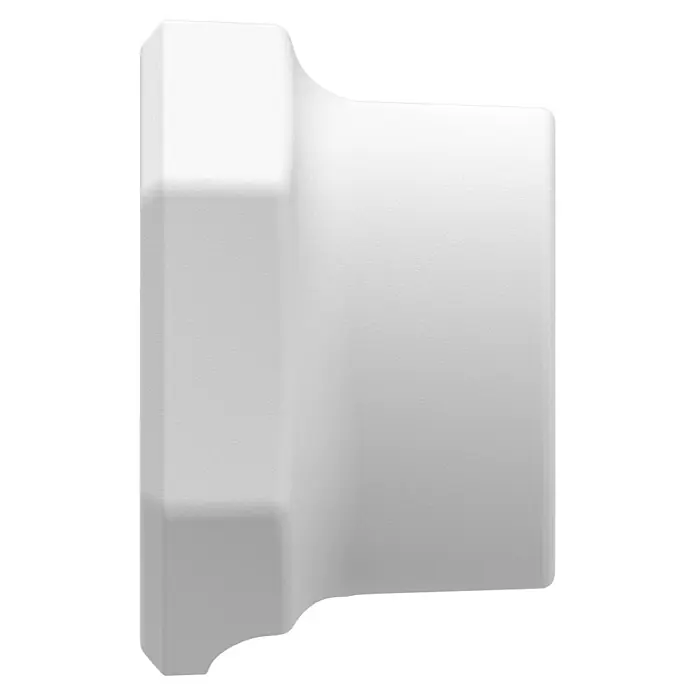 Homematic IP Adapter Knaufzylinder Türschlossantrieb Dormakaba - Passend für: Knaufzylinder des Herstellers Dormakaba - Weißes, strukturiertes Formteil mit einer gebogenen Seite und erhabenen Details.