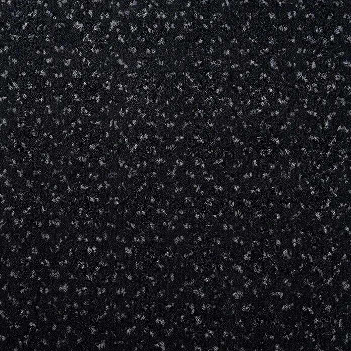 Bricoflor Teppichboden Meterware 7,5x4m, Velours gemustert, anthrazit schwarz - Velours, 100 % Polyamid (PA), anthrazit schwarz - Strukturierter schwarzer Teppich mit weißen und grauen Sprenkeln.
