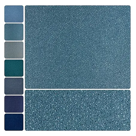 Bricoflor  Teppichboden Meterware Velours gemustert, blau türkis, 250 x 400 cm