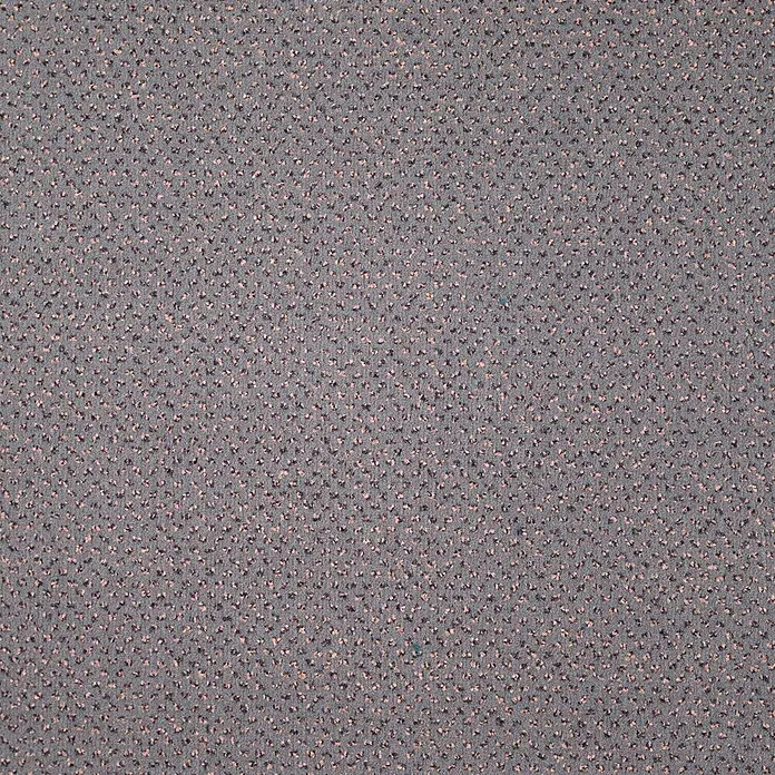 Bricoflor Teppichboden Meterware 2,5x4m, Velours gemustert, grau - Velours, 100 % Polyamid (PA), grau - Melierter graublauer Stoff mit rosa und dunklen Sprenkeln.